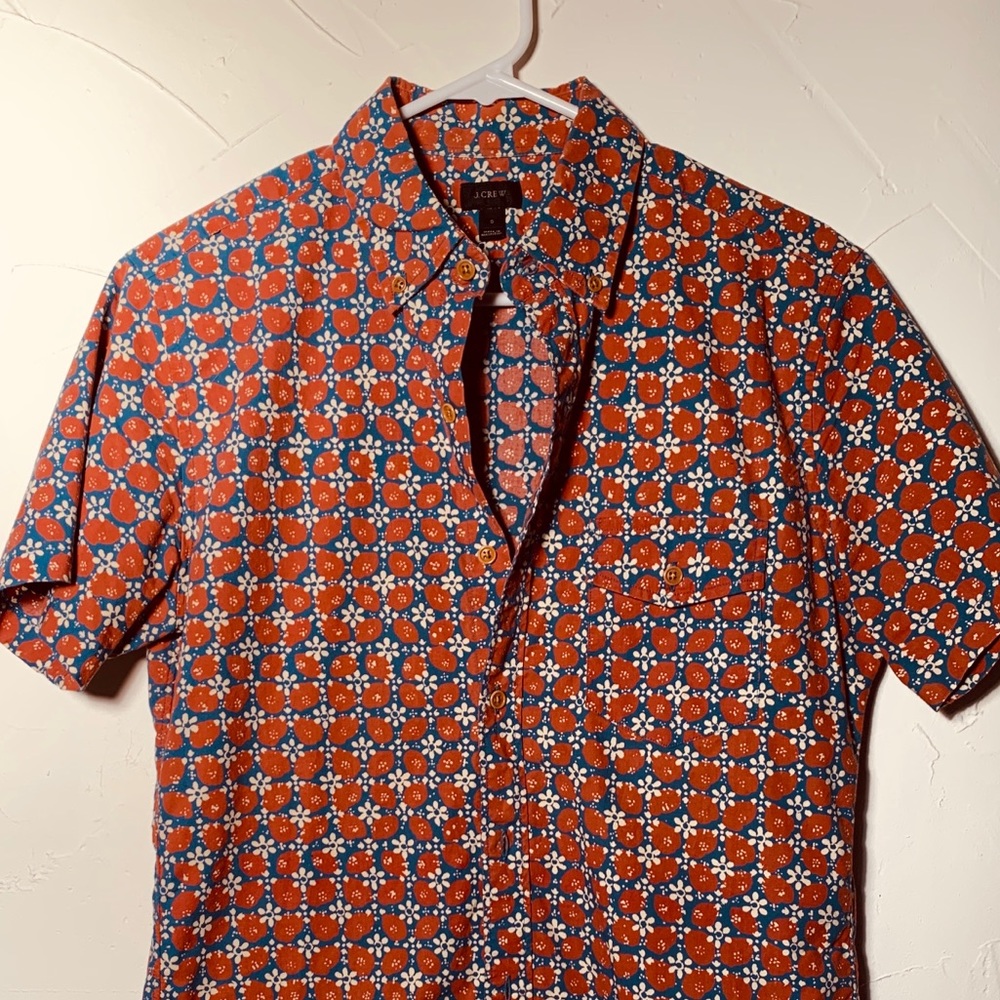 Small Retro Print JCrew Button Up